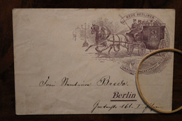 1890's Neue Berliner Omnibus U. Packetfahrt Actien Gesellschaft Stadtbriefe Privatpost Briefverkehr Lettre Privée Cover - Postes Privées & Locales