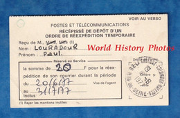 Document Ancien - Récépissé De Dépot D'un Ordre De Réexpédition Temporaire - 1977 - Cachet De La Garenne Colombes - Other & Unclassified