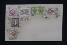 PHILATÉLIE - Carte Postale Représentant Les Timbres De Suisse - L 104425 - Timbres (représentations)