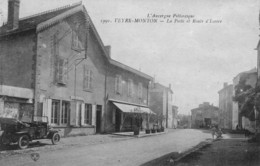 VEYRE-MONTON - La Poste Et Route D'Issoire - Voiture Décapotable - Café-Restaurant - Animé - Veyre Monton