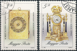 Hongrie 1990. ~  YT 3302 + 04 - Horloges Anciennes - Used Stamps