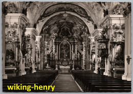 Burghausen Raitenhaslach - S/w Ehemalige Cistercienser Klosterkirche 1   Innenansicht - Burghausen