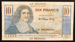 La Reunion  10 Francs 1947 Pick#42 Vf Lotto 2718 - Reunión