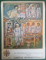 1990 - Vaticano - Foglietto Nuovo - 40° Anniversario Della Fondazione Della Caritas Internationalis - Quattro Valori - Markenheftchen