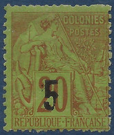 France Colonies Françaises Sénégal N°1b Type III Neuf Variété 5 Brisé Frais TB - Usati