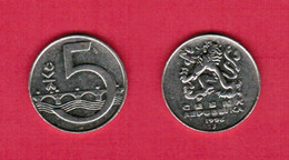 CZECH REPUBLIC  5 KORUN 1996 (KM # 8) #6374 - Czech Republic