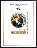 POLAND 1985 ITALIA Philatelic Exhibition Block  MNH / **.  Michel Block 96 I - Blocks & Sheetlets & Panes