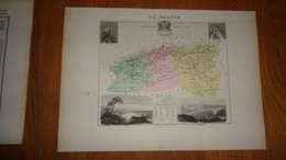 ALGERIE Colonie France Carte Géographique Issue De L'Atlas Migeon 1882 Descriptif Géographie Cartographie - Landkarten