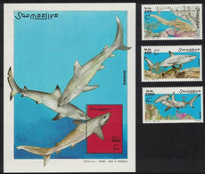 Somalia 2003, Sharks, MNH S/S And Stamps Set - Somalië (1960-...)