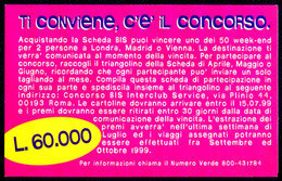 CARTONCINO ADESIONE AL CONCORSO BIS TELECOM ITALIA - Otros & Sin Clasificación