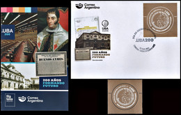 ARGENTINA-2021-200 YEARS OF THE UNIVERSITY OF BUENOS AIRES-1 VALUE+FDC+DESCRIPTIVE PHILATELIC BROCHURE!! - Neufs