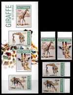 (317-318) Botswana  2021 / Animals / Tiere / Dieren / Fauna / Giraffes  ** / Mnh  Michel 1133-36 + BL 66 - Botswana (1966-...)