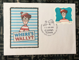 (XX 18C) Australia - Where's Wally ? Stamp Cover - Postmarked 13th August 2021 (stamp Pack For Sale From 17 August 2021) - Presentation Packs