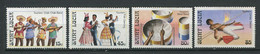 122 SAINTE LUCIE 1986 - Yvert 844/47 - Orchestre Danse Folklore - Neuf ** (MNH) Sans Trace De Charniere - St.Lucie (1979-...)