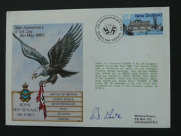 Lettre Commemorative Cover New Zealand Royal Air Force RAF Signée Signed Ref 397 - Covers & Documents