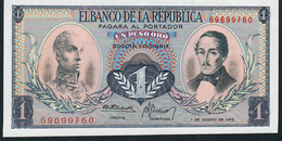 COLOMBIA P404e   1   PESO   1973    UNC. - Colombia