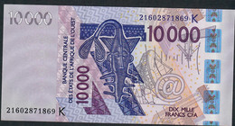 W.A.S. SENEGAL P718Ku 10000 FRANCS (20)21 2021  Signature 45 UNC. - Estados De Africa Occidental