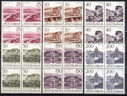 Yugoslavia,20 Years Of Liberation Yugoslavia-Capitol Cities 1965.,blocks Of Four,MNH - Unused Stamps