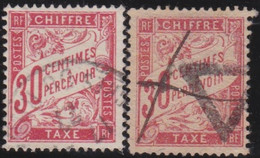 France   .   Y&T   .    Taxe 33/34  (2 Scans)        .     O   .      Oblitéré    .   /   .   Cancelled - 1859-1959 Oblitérés