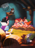 ►  Carte En 3 D Relief Walt Disney Productions   Blanche Neige  Snow White And The Seven Dwarfs - Disneyland