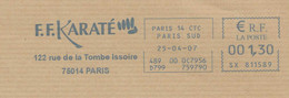 2007 EMA Fédération Française De Karaté ( N° SX 811589) Devant De Lettre - Unclassified