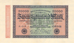 20 000 Mark Reichsbanknote 1923 UNC (I) - 20.000 Mark