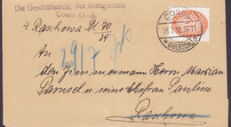 Poland Vorläufer Koźle Deutsches Reich Geschäftsstelle Des Amtsgerichts COSEL (Oberschlesien) 1932 Cover Brief RASCHOWA - Dienstmarken