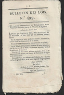 Louis XVIII Bulletin Des Lois N° 499 Janvier 1822 - Decrees & Laws