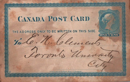 CANADA - Entiers Postaux - 1860-1899 Règne De Victoria