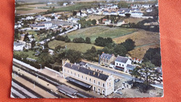 CPSM SAVENAY 44 LOIRE ATLANTIQUE LA GARE ET LA CITE E D F  VUE AERIENNE ED CIM VOIES FERREES - Savenay