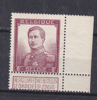 Belgique - COB 122 ** - Valeur 255 Euros - Fil Dans Le Timbre  ! - Unused Stamps