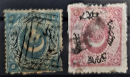 OTTOMAN EMPIRE 1869 - Canceled - Sc# 24, 26 - Used Stamps