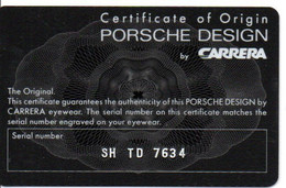 Carte Certificat CARRERA PORSCHE DESIGN (salon 10) - Other - Europe