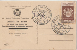 France Carte Maximum 1946 Journée Timbre 668 Grenoble état Voir Scans - 1940-1949