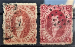 ARGENTINA 1864 - Canceled - Sc# 8, 8a - Usados