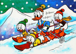 ►   CPSM  Walt Disney  Donald   Ski - Autres & Non Classés