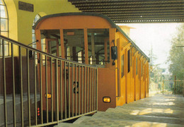 012616 "FUNICOLARE DI MERGELLINA-CABINA NR 2 NELLA STAZIONE A MONTE-SFONDO BAIA DI NAPOLI - 1985"  CART NON SPED - Seilbahnen