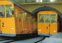 012618 "FUNICOLARE DI MERGELLINA-AL TERMINE DEL TRATTO IN GALLERIA INCROCIO DELLE 2 CABINE - 1985"  CART NON SPED - Funicular Railway