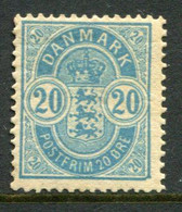 DENMARK 1884 Arms Definitive 20 Øre Perforated 14:13½ MNH / ** . Michel 36 YA; SG 94 - Nuovi