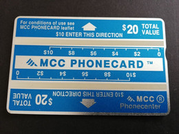 UNITED STATES USA AMERIKA  $20,  BLUE MCC PHONECARD    L&G CARD  806D  MINT **6056** - [1] Tarjetas Holográficas (Landis & Gyr)