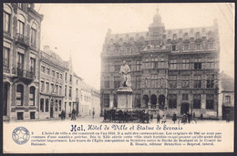 +++ CPA - HAL - HALLE - Hôtel De Ville Et Statue De Servais  // - Halle