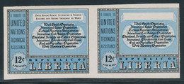LIBERIA 1954 Technische Hilfe Der Vereinten Nationen 12C Schwarz/hellblau ABART - Liberia