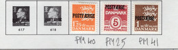 1942/1968 -  DANIMARCA - DENMARK - Mi. Nr. PM25+41+40 - Used -  (Z0304..39) - Dienstmarken