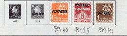 1942/1968 -  DANIMARCA - DENMARK - Mi. Nr. PM25+41+40 - Used -  (Z0304..39) - Officials