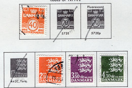 1971/1972 -  DANIMARCA - DENMARK - Mi. Nr. 512+526-528 - LH/Used -  (Z0304..40) - Otros & Sin Clasificación