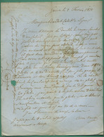 Italie Gènes Compagnie D' éclairage Par Le Gaz 2 Février 1854 - Italia