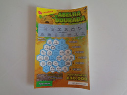 Loterie Lottery Loteria Lotaria Instant Instantânea Raspadinha Jogo Nº 409 Abelha Dourada Portugal - Lotterielose
