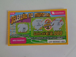 Loterie Lottery Loteria Lotaria Instant Instantânia Raspadinha Jogo Nº 110 Portugal-Angola Seleção No Mundial Portugal - Lotterielose