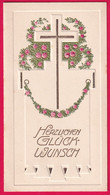 Prägekarte, Um Ca 1910 Herzlichen Glückwunsch - Other & Unclassified