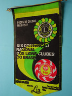 XIX Convencao Nacional BRASIL ( L13 ) 1972 > LIONS International ( Ancien / Old > FANION > Wimpel > Pennant ) - Autres & Non Classés